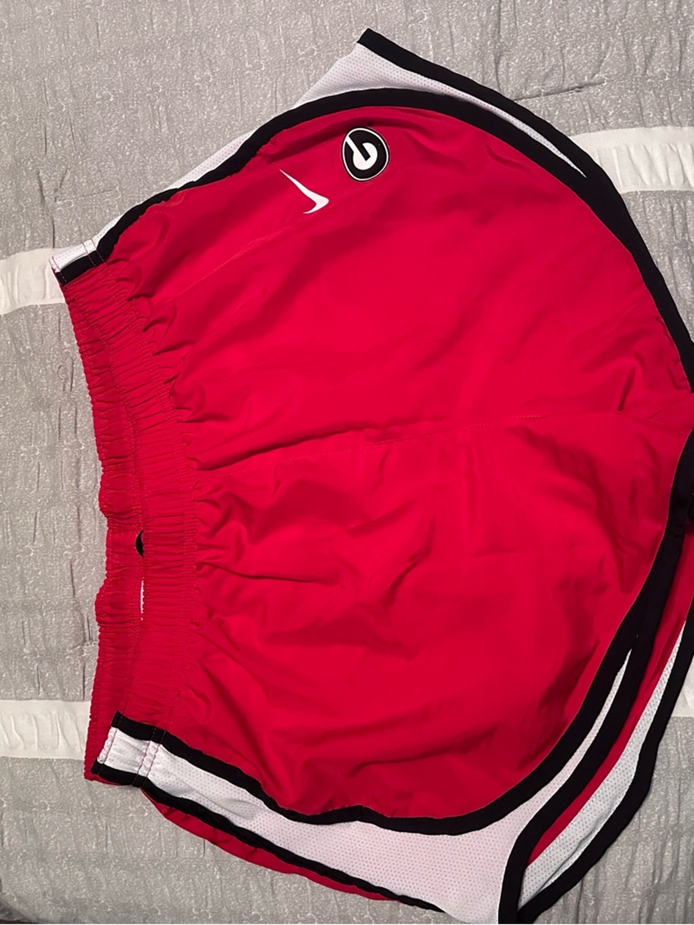 Nike red and White Dri-FIT Athletic Shorts